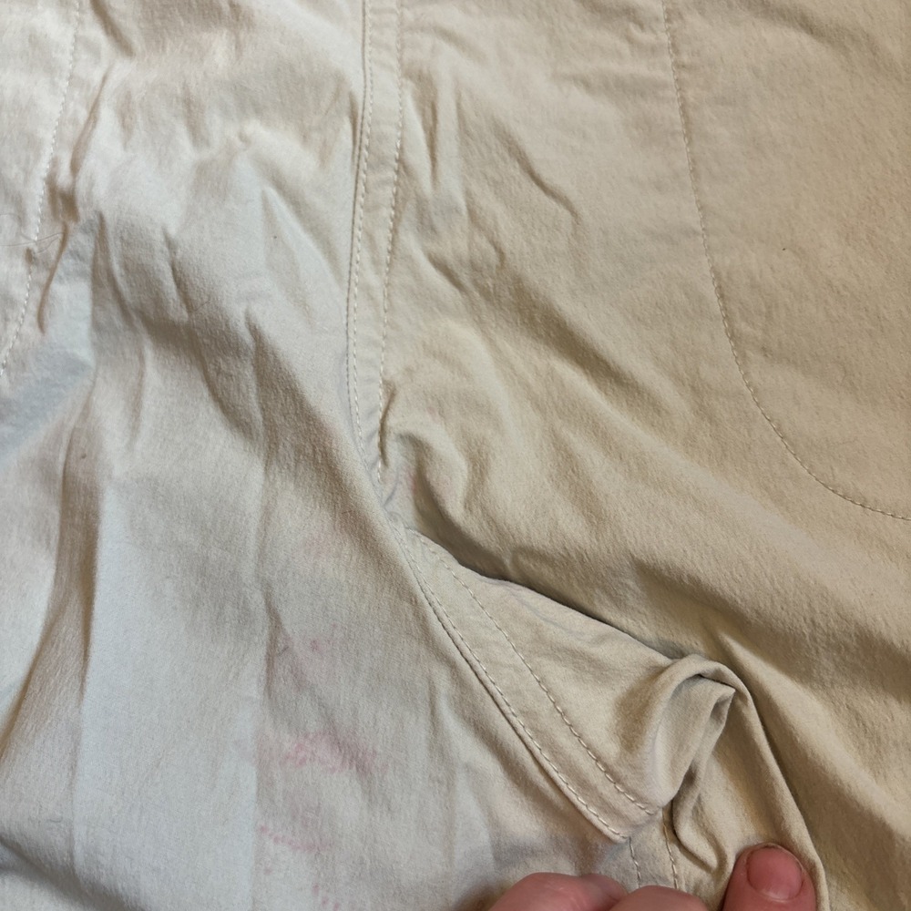 LL Bean Pants Womens 18R Tan Capri Nylon Stretch Mid Rise Hiking Ripstop See Pic - Picture 16 of 16